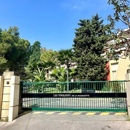Appartement Luxe - 3 Pieces Avec Vue Mer, Piscine Et Tennis Nice Eksteriør billede