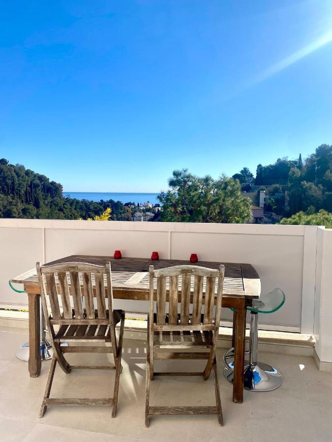 Appartement Luxe - 3 Pieces Avec Vue Mer, Piscine Et Tennis Nice Eksteriør billede