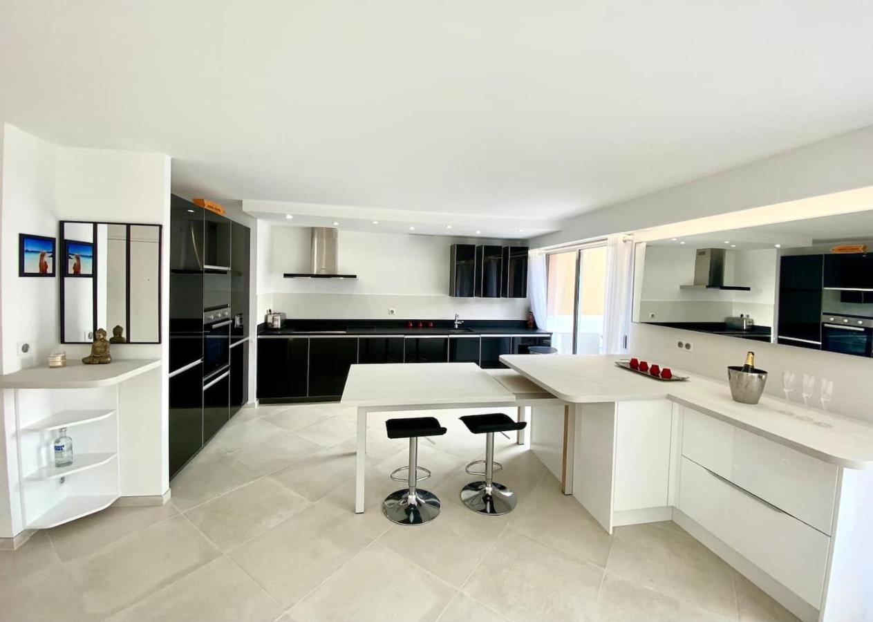 Appartement Luxe - 3 Pieces Avec Vue Mer, Piscine Et Tennis Nice Eksteriør billede